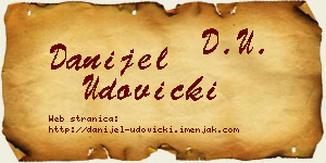 Danijel Udovički vizit kartica